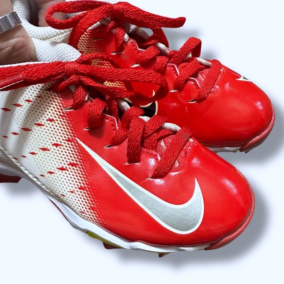 Nike Other - Nike Vapor Untouchable Shark 3 Fastflex Football Cleats Red White Youth Size 11C